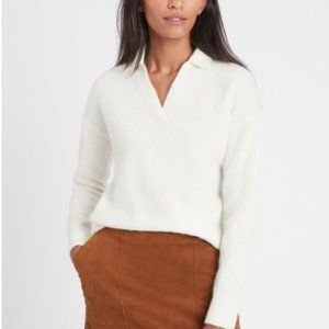 BANANA REPUBLIC RELAXED SWEATER POLO - M